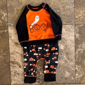 Cat & Jack Orange and Black Baby Outfit